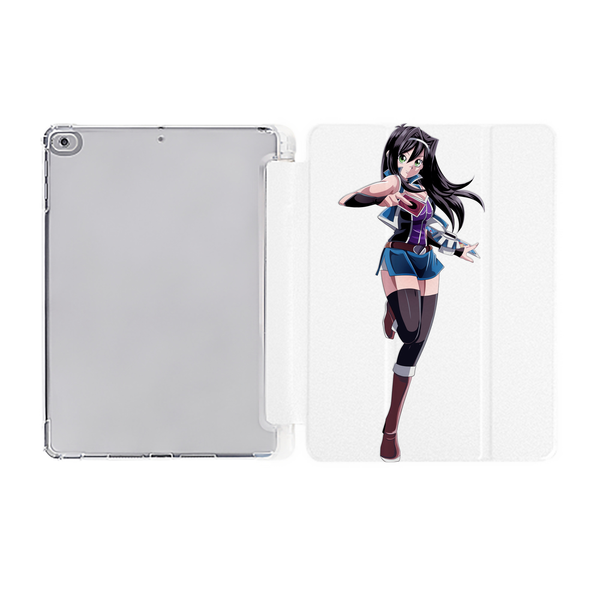 （画像用） 遊☆戯☆王 Yu-Gi-Oh! IPad ケース ペン収納付き 三つ折りスタンド PUレザー×シリコン 対応機種9.5/10.5/10.9インチ